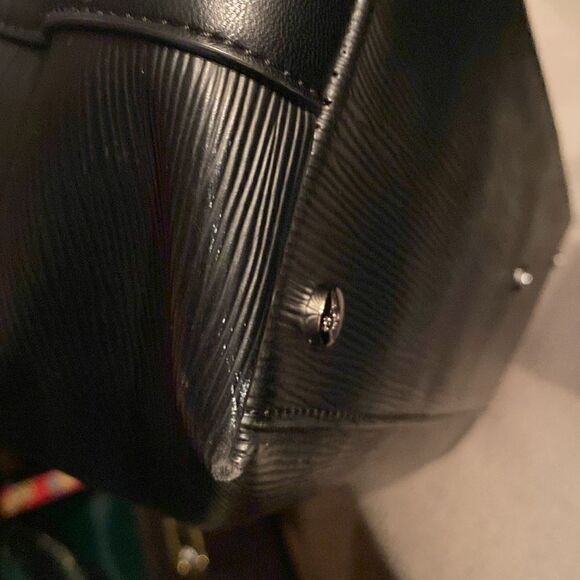 EUC Vivienne Westwood Womens Black Textured Polly Drawstring Vegan Tote Bag - Picture 8 of 12